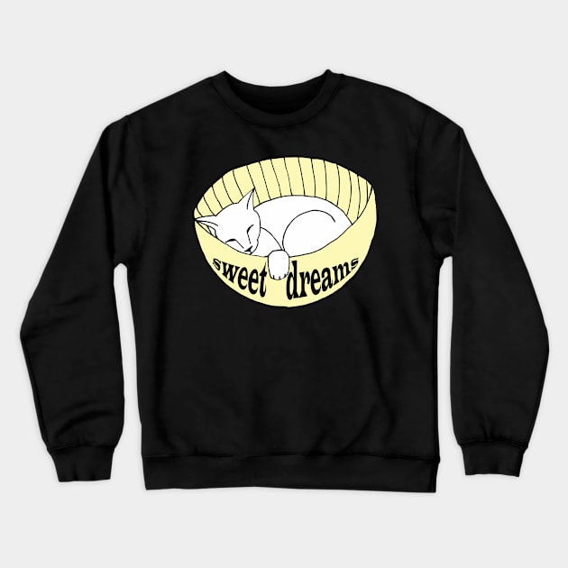 cat sweet dreams Crewneck Sweatshirt by Paulina Cat